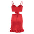 High waist ruffled hip wrap holiday skirt - ROUTINE FASHION